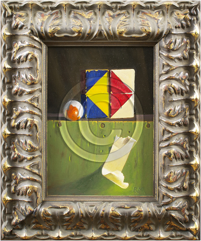 Image of Painting in Textured Frame