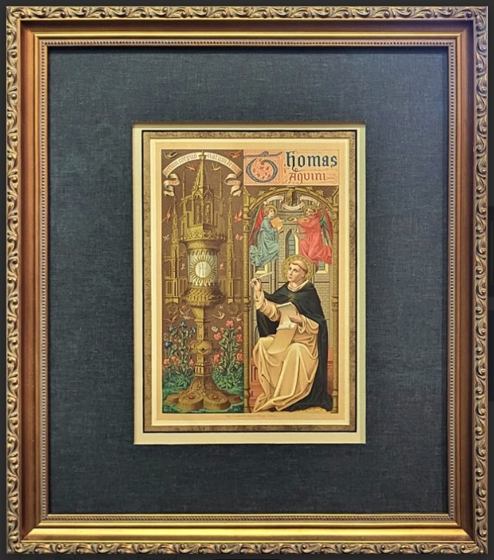 Image of Framed St Thomas Aquini Picture
