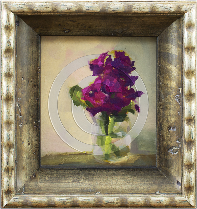 Image of Flower Painting in Decorative Frame